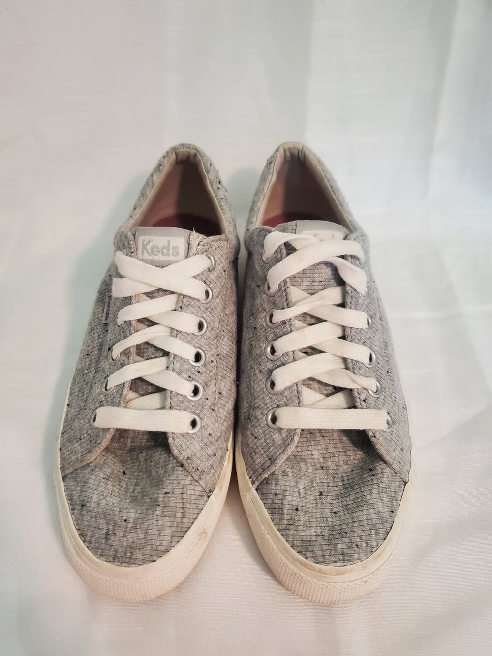 Keds Jump Kick Speckle Grey Knit Sneakers Size 7.5. S37